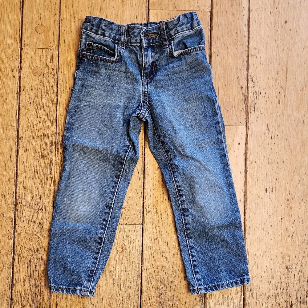 Children's Place Boys Light Wash Straight Leg Jeans Size 4